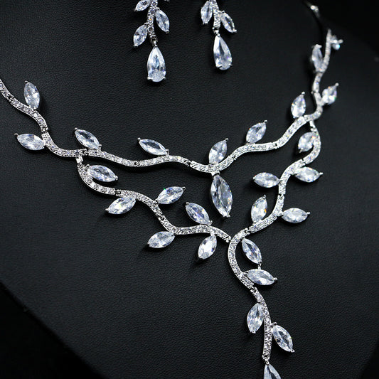 Zircon Necklace Bride Set In Europe And America Curren