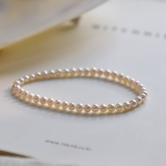 Freshwater Pearl Bright Bracelet Simple Elastic Color Preservation Curren