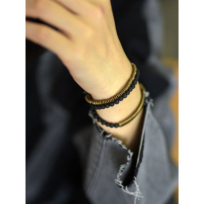 Personality Multi-layer Bracelet Female Design Volcanic Rock Retro Curren