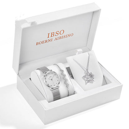 Temperament Wild Five-pointed Star Necklace Bracelet Ladies Digital Watch Curren