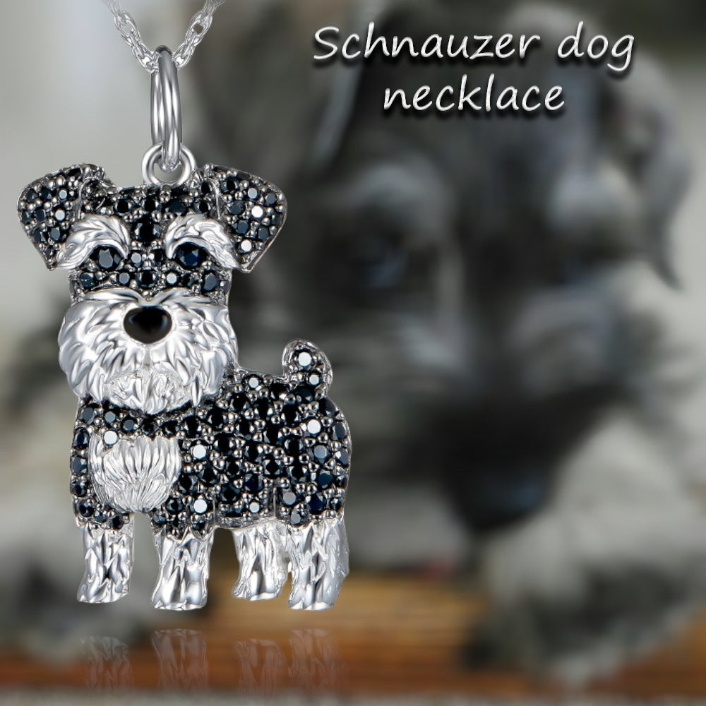 Cute Cartoon Schnauzer Exquisite Eco-friendly Zinc Alloy Die Casting Necklace Curren