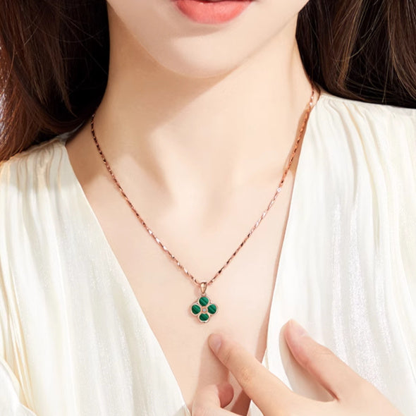 Women's Clover Sterling Silver Necklace Curren