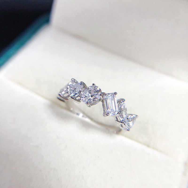 Versatile Shaped Small Row Diamond Ring Curren