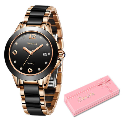 Fashion Women's Rose Gold Women's Watch Curren