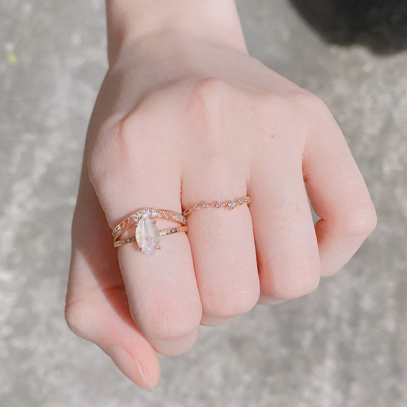 Light Jewelry Silver Ring Forest Cutout null