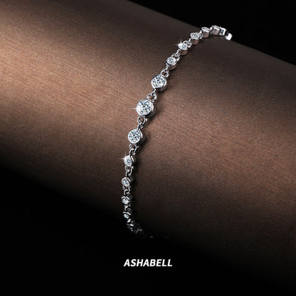 18 Gold Plated Diamond S925 Sterling Silver Bracelet Curren