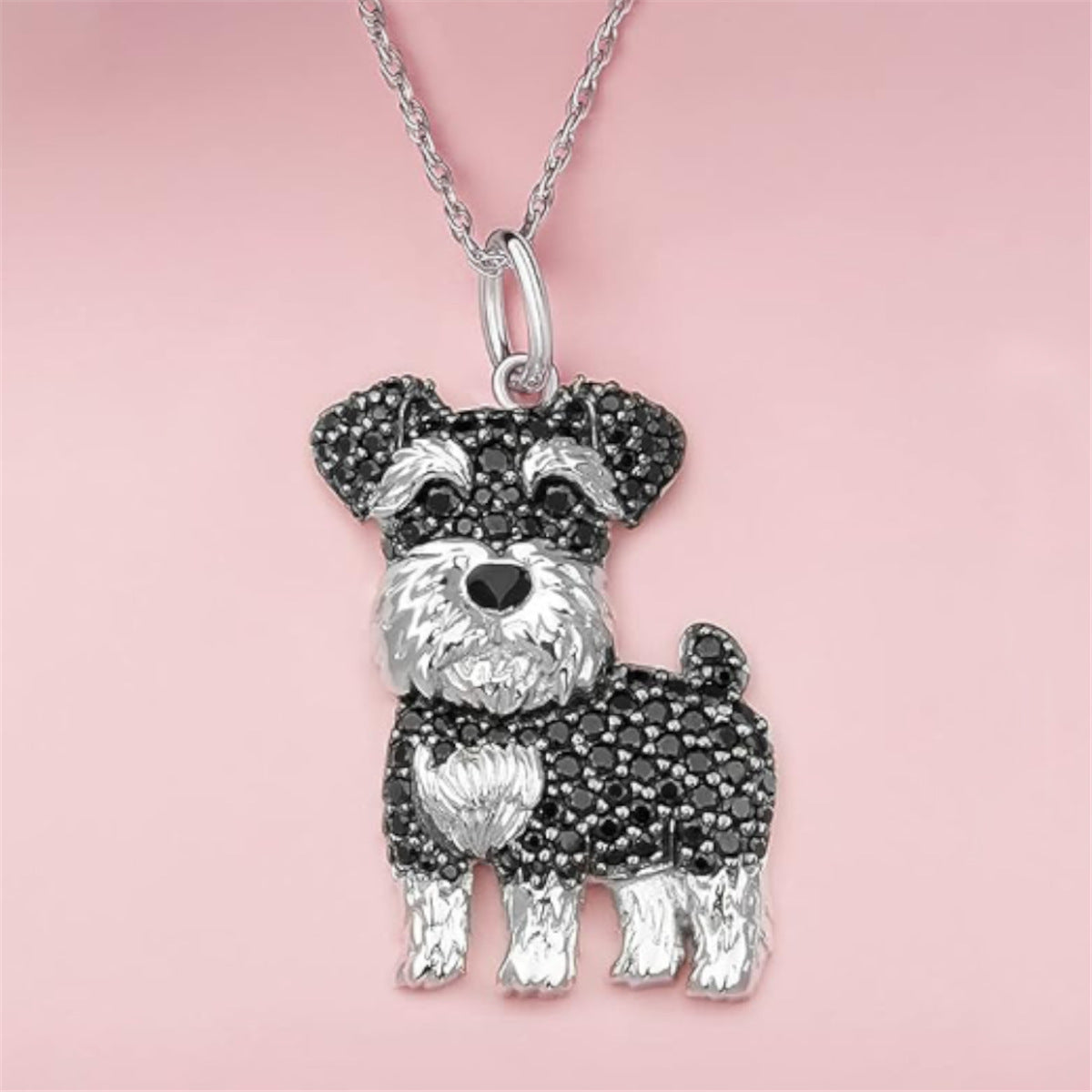 Cute Cartoon Schnauzer Exquisite Eco-friendly Zinc Alloy Die Casting Necklace Curren
