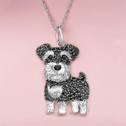 Cute Cartoon Schnauzer Exquisite Eco-friendly Zinc Alloy Die Casting Necklace Curren