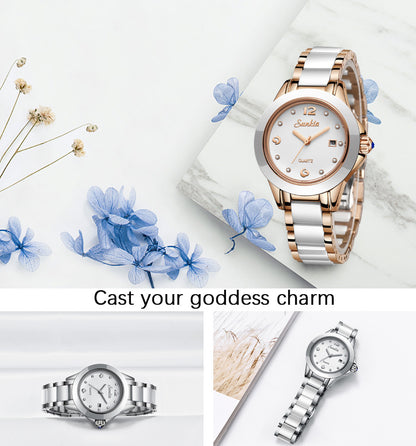 Fashion Women's Rose Gold Women's Watch Curren