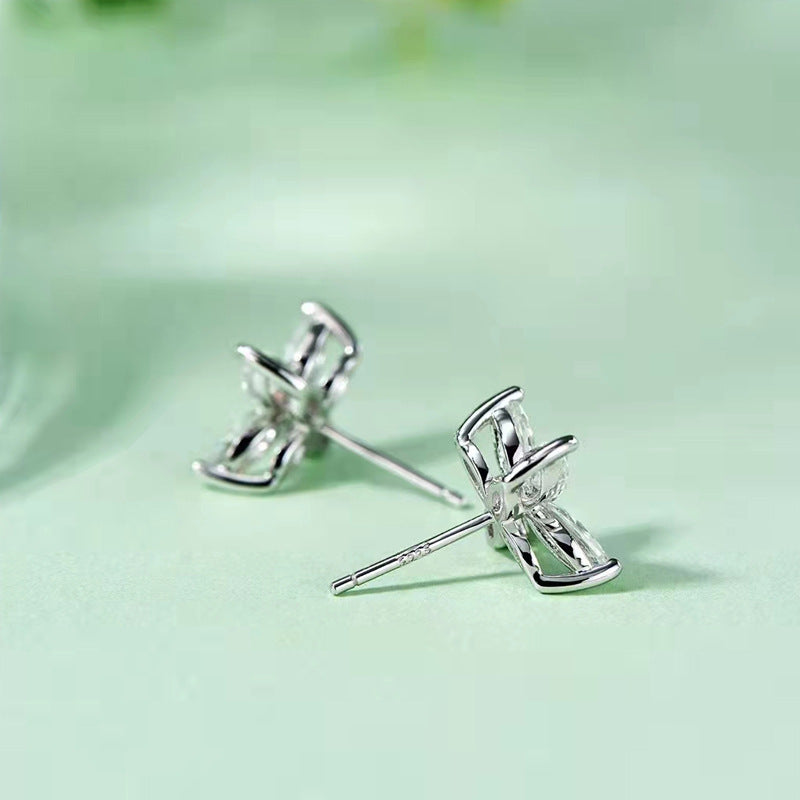 925 Silver Plated Personalized Design Graceful And Petite Earrings Curren