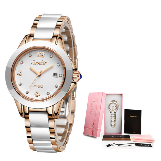 Fashion Women's Rose Gold Women's Watch Curren