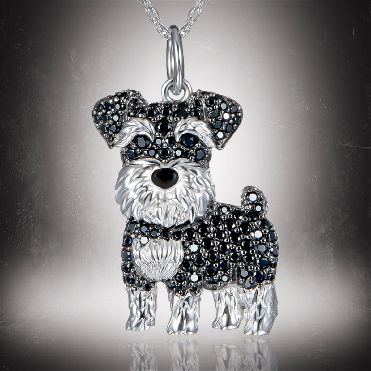 Cute Cartoon Schnauzer Exquisite Eco-friendly Zinc Alloy Die Casting Necklace Curren