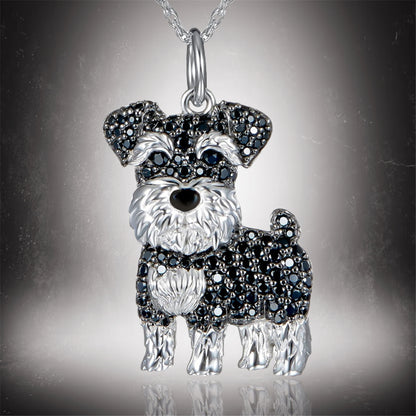 Cute Cartoon Schnauzer Exquisite Eco-friendly Zinc Alloy Die Casting Necklace Curren