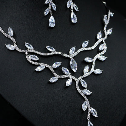Zircon Necklace Bride Set In Europe And America Curren