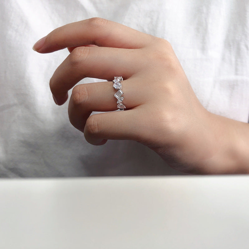 Versatile Shaped Small Row Diamond Ring Curren