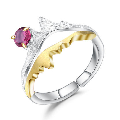 Nature Wind Sun Sunrise Premium Designer Adjustable Ring Curren