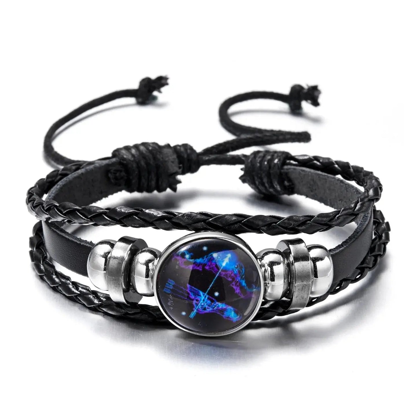 12 Constellation Zodiac Sign Charm Luminous Bracelets Men Women 