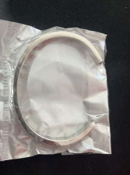 925 Sterling Silver Bracelet Male And Female Students Japanese And Korean Version Of Card SeriesBracelet Simple Edge Silver Bracelet Gift Curren