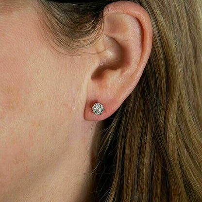 Six Prong Single Drill Zircon Stud Curren