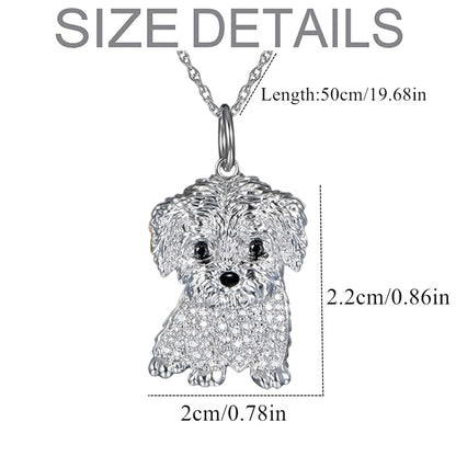 Eco-friendly Zinc Alloy Die Casting Puppy Pendant Necklace Curren