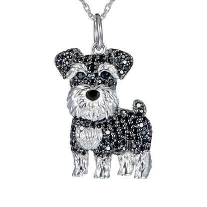 Cute Cartoon Schnauzer Exquisite Eco-friendly Zinc Alloy Die Casting Necklace Curren