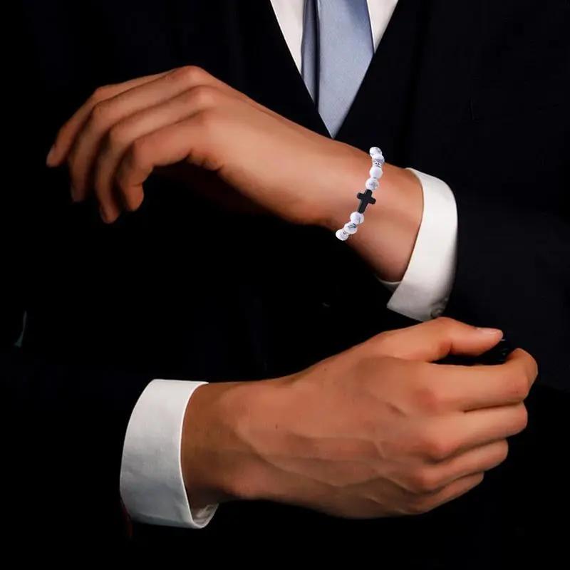 Cross Beads Bracelet for Men/Women, 