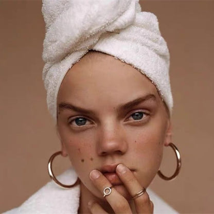 European And American Copper-plated Gold Thick Hoop Earrings Curren