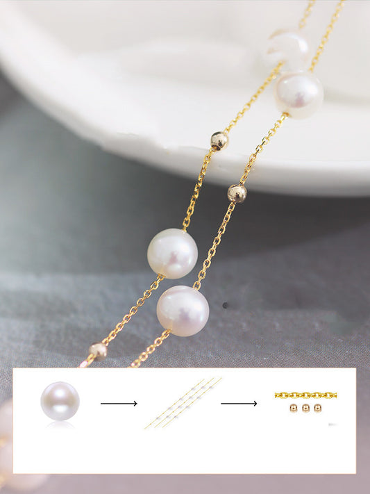 5.5-7.5mm Freshwater Pearl Gypsophila Necklace Curren