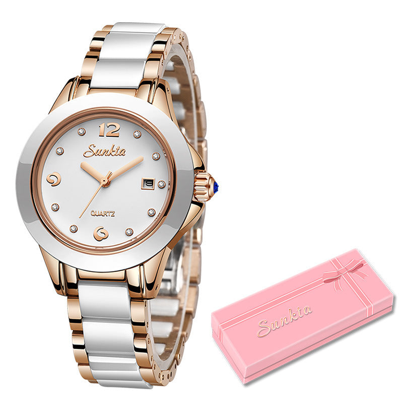Fashion Women's Rose Gold Women's Watch Curren