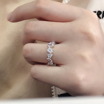 Versatile Shaped Small Row Diamond Ring Curren